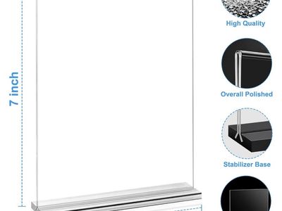 Clear Acrylic Sign Holder Double-Sided 5x7 Inch