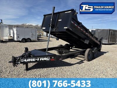 7x14 Sure-Trac Dump Dump Trailer - 24" Sides - 15K GVWR