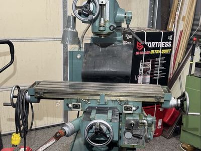 Small Milling Machine - Taiwan - Free Delivery - Sharp/Kao Fong KF-VO-A2F - 7x30 1HP - 120V power - 1200 lb