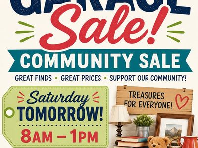 Community Garage Sale Saturday 5/30- West Valley