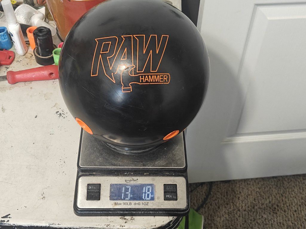 13lb Hammer Raw Solid Bowling ball