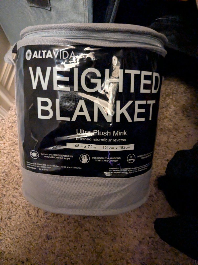 Blue weighted blanket