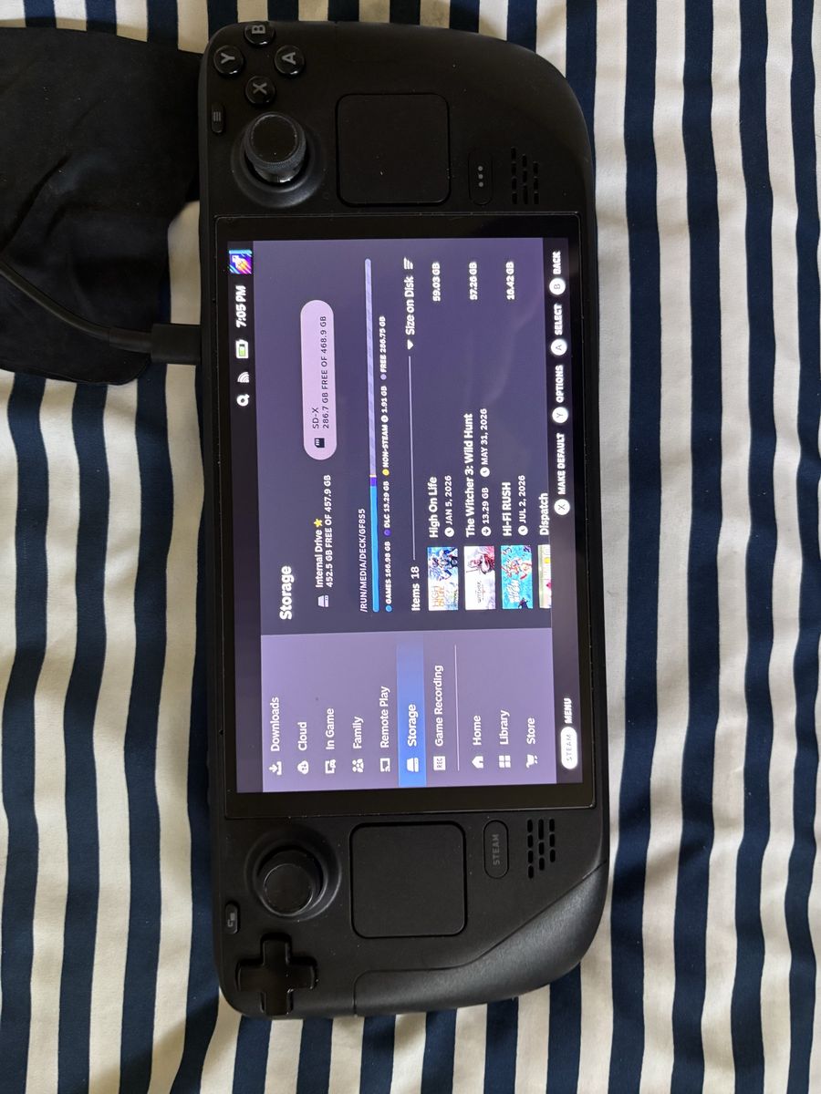 Steam Deck OLED 512GB Gaming Handheld Console w/ 512GB SD Card & USB-C Dock