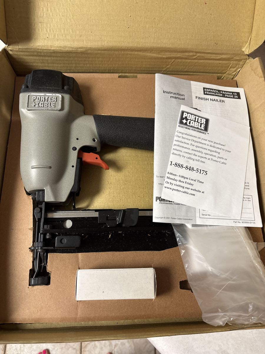 Porter-Cable Finish Nailer with Instruction Manual, Model FS350