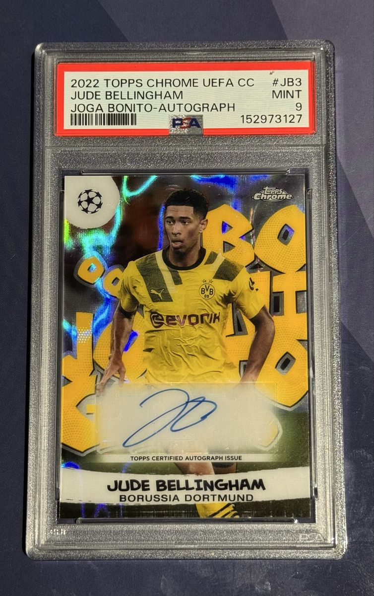 2022 Topps Chrome UEFA CC Jude Bellingham JB-3 Autograph /99 PSA 9