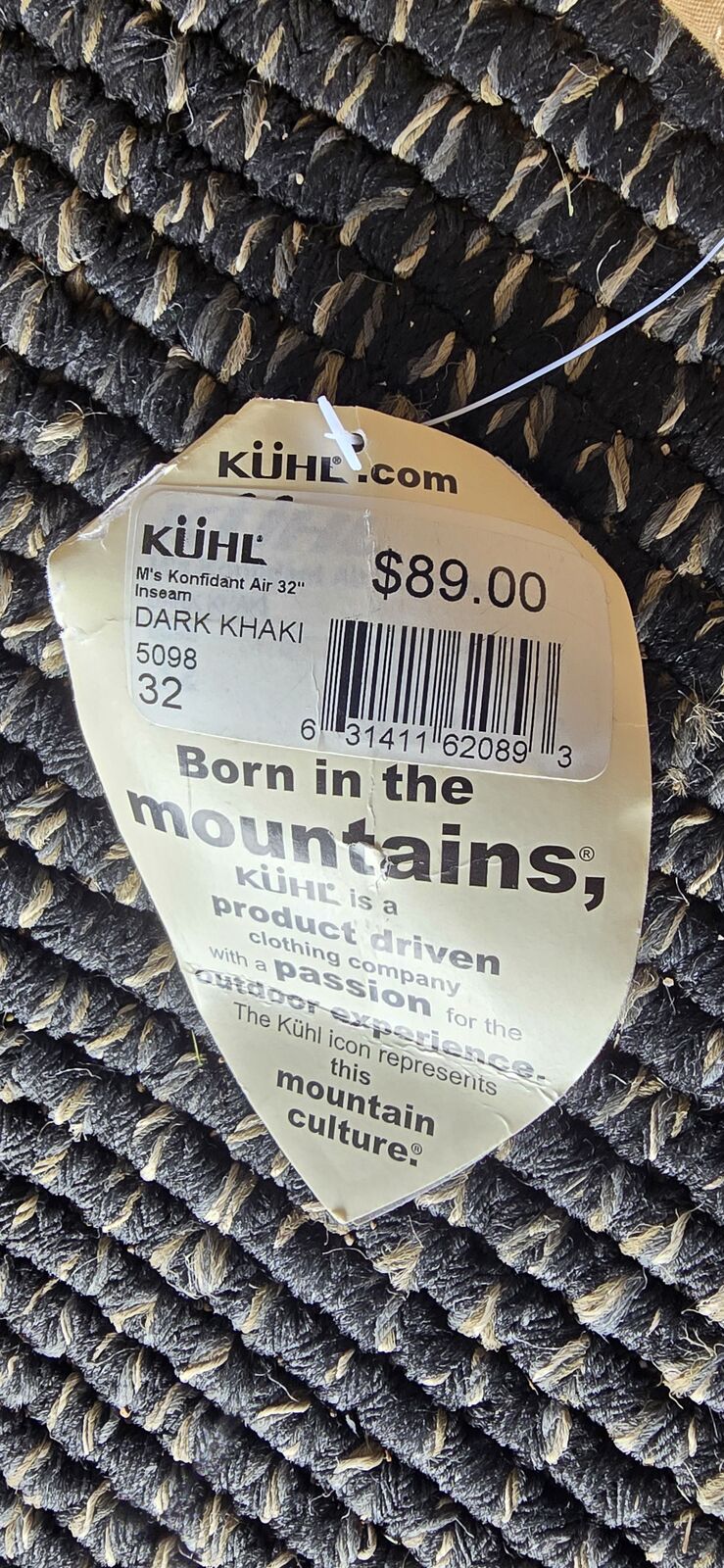 Kuhl Dark Khaki 5098 Pants 32 x 32