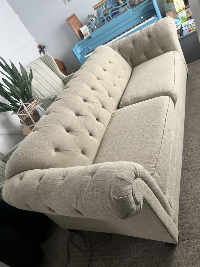 Cream Sofa And Loveseat