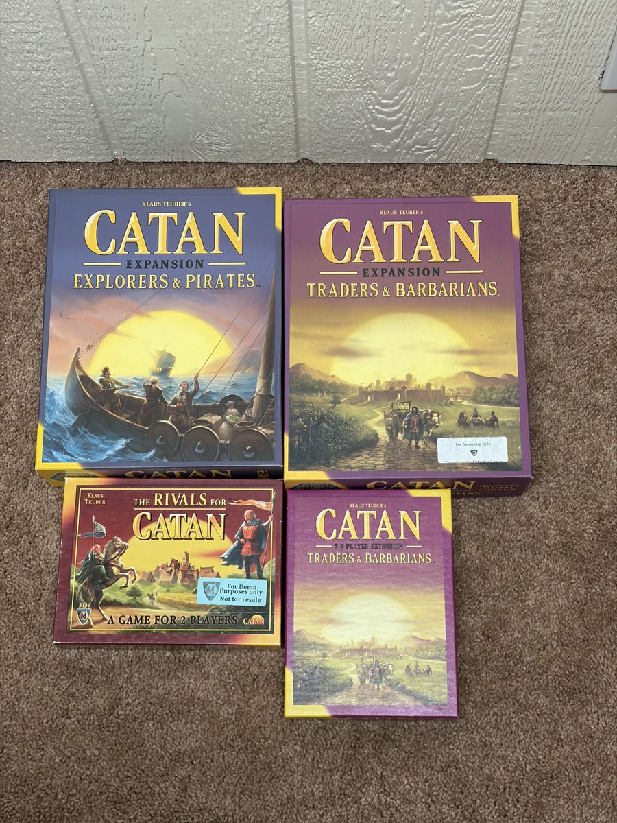 Catan Board Game Lot: Explorers & Pirates, Traders & Barbarians, Rivals for Catan