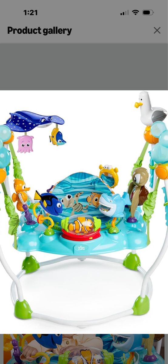 Bright Starts Disney Baby Finding Nemo Sea of Activities Baby Activity Center Jumper with Interactive Toys, Lights, Songs & Soun