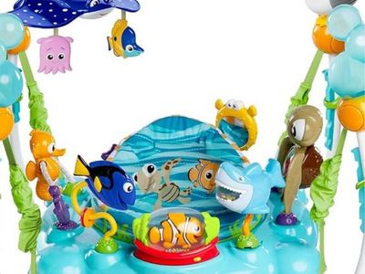 Bright Starts Disney Baby Finding Nemo Sea of Activities Baby Activity Center Jumper with Interactive Toys, Lights, Songs & Soun