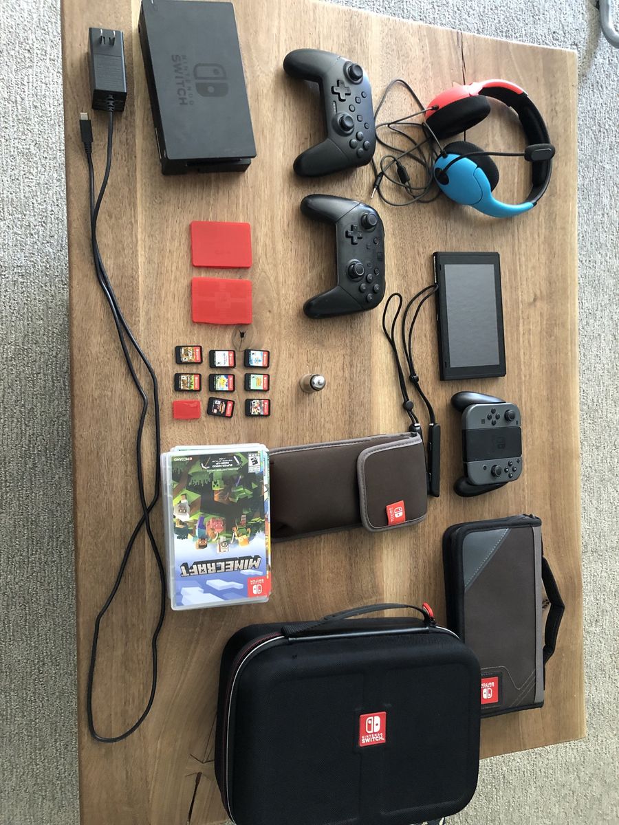 Nintendo Switch Bundle With Controllers And Games