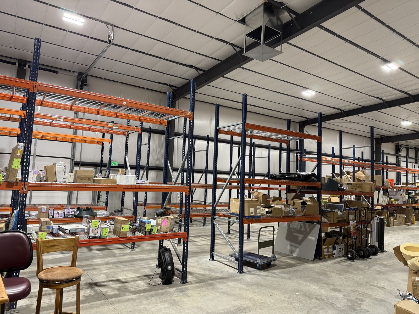 Steel racking and shelves
