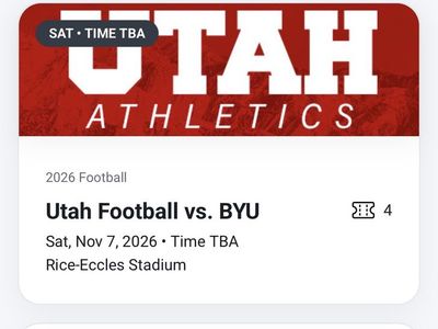 4 Utah vs BYU Football Tickets