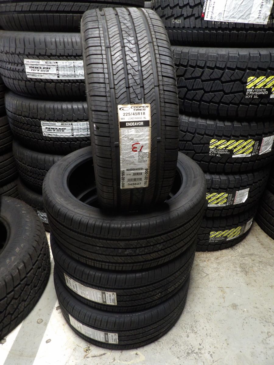 225/45R18 COOPER ENDEAVOR XL SET OF NEW TIRES 