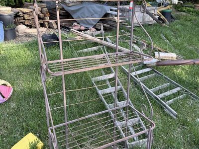 Vintage Metal Baker's Rack/ Iron Shelf