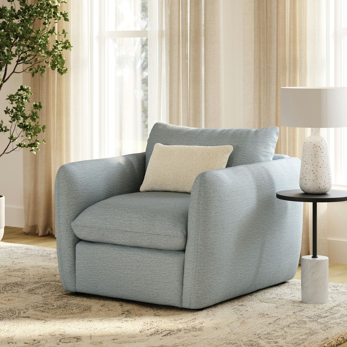 LABOR DAY SALE — 2 ARTICLE LEIGH LOUNGE CHAIRS — ONLY $699 FOR BOTH!