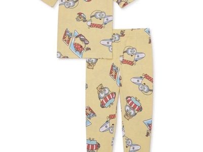 Minions Pajama Set Unisex 2 Piece Size 5T