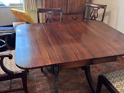 Vintage 1951 Brandt Furniture Company Duncan Phyfe Dining Table