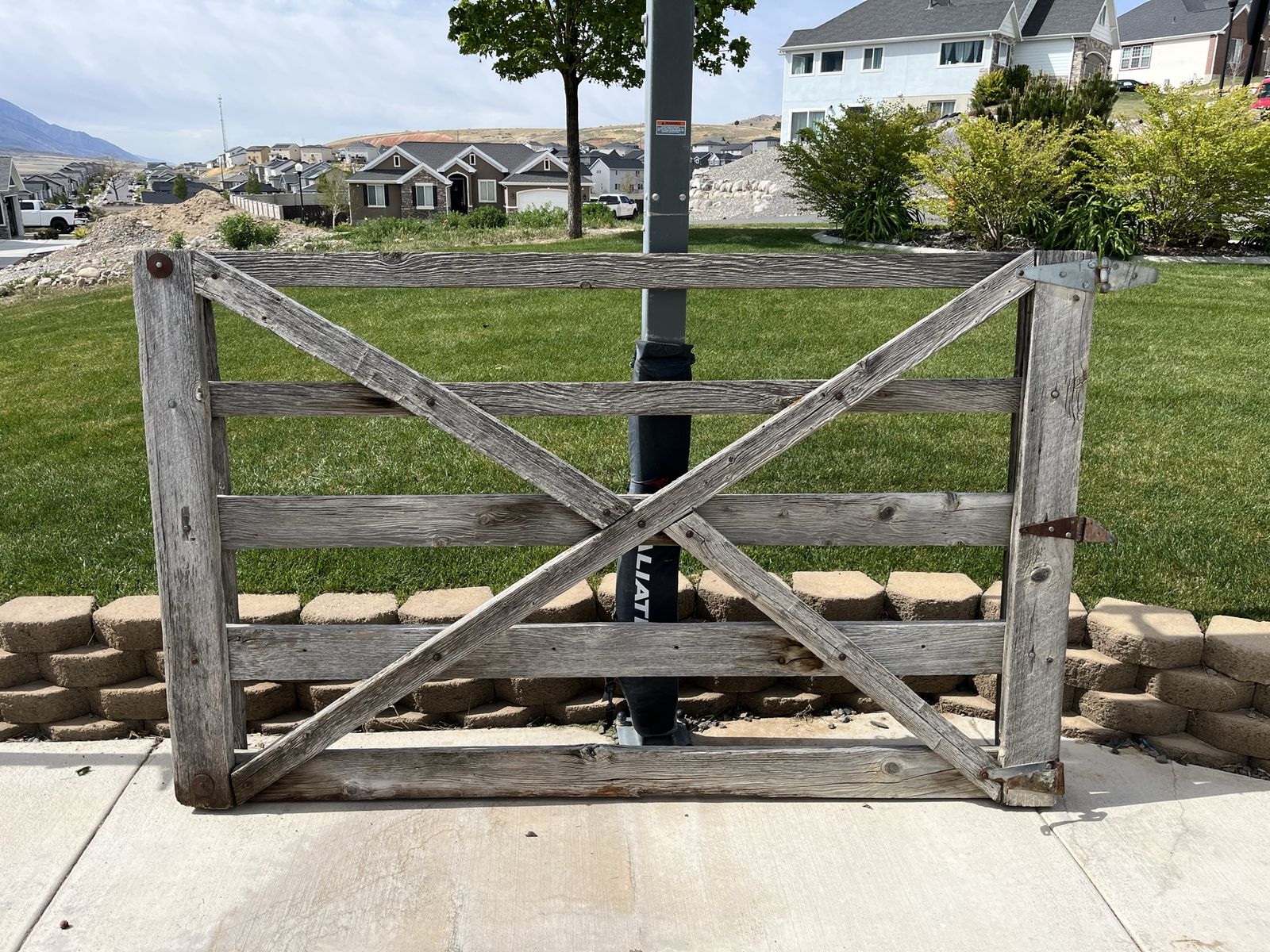 Antique Heavy Duty Barn Wood Gate
