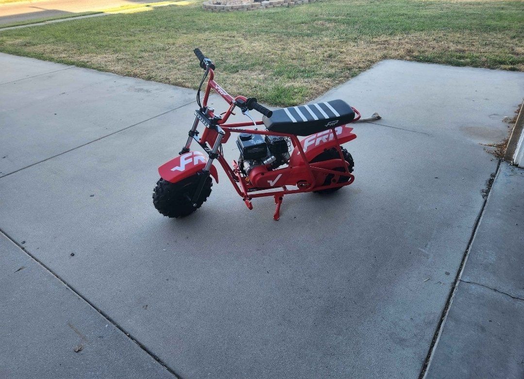 2026 Limited Upgrade FRP GMB100P 99cc 4-Stroke Gas Mini Bike - Red, Front Suspension & LED Light