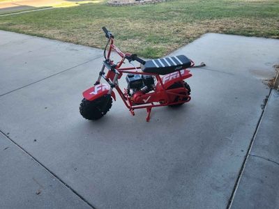 2026 Limited Upgrade FRP GMB100P 99cc 4-Stroke Gas Mini Bike - Red, Front Suspension & LED Light