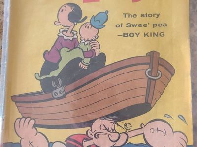 Vintage Dell Popeye Comic Book "The Story of Swee'pea Boy King" 10 Cent Original Cover