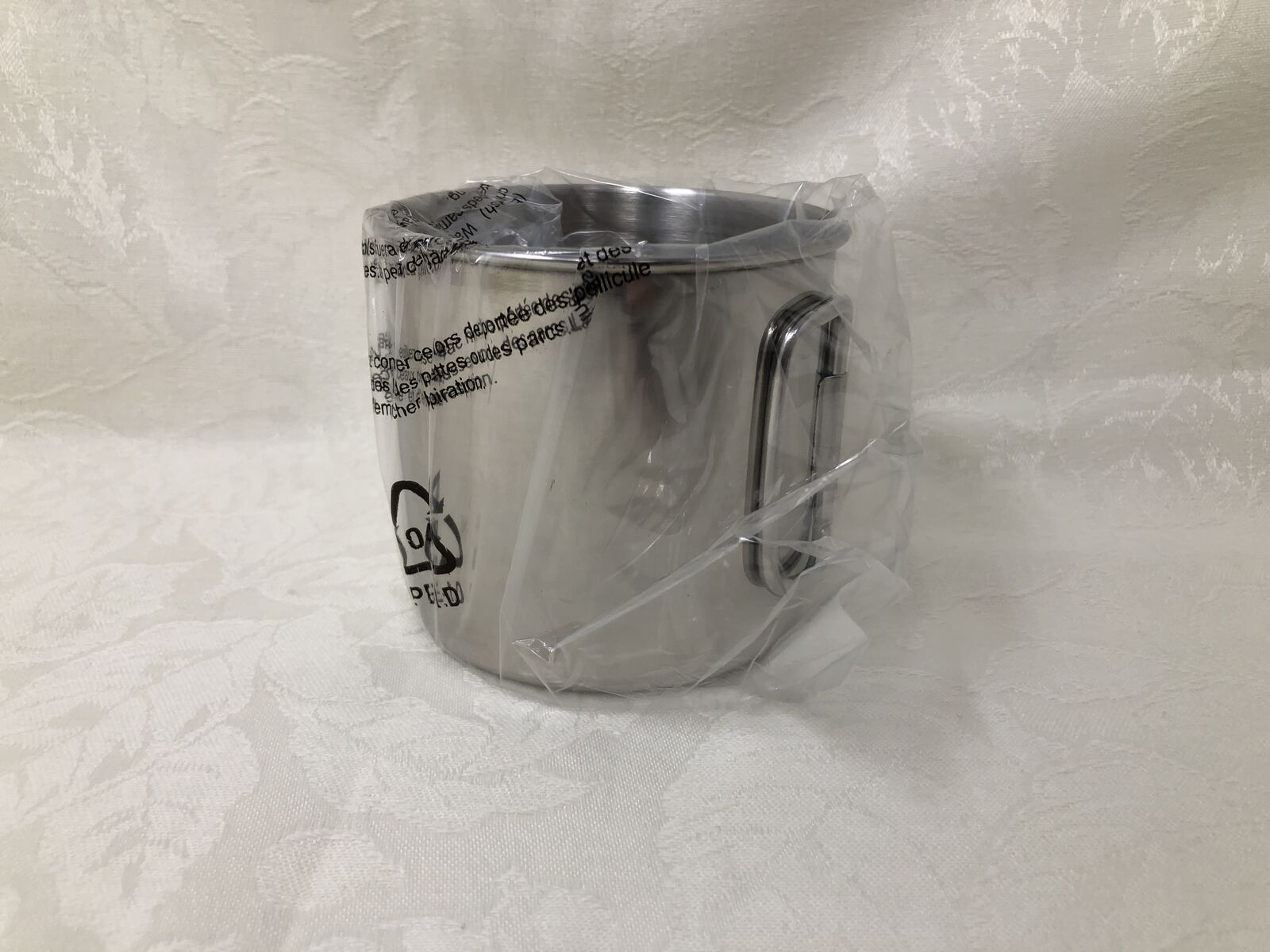 16oz Stainless Steel Metal Drinking Cup Mug w/ Handle – New in Packaging