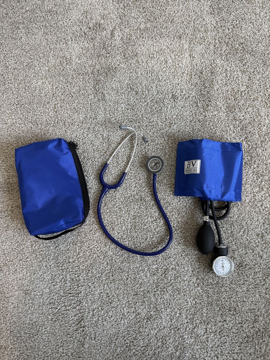 Blood Pressure Cuff and Stethoscope