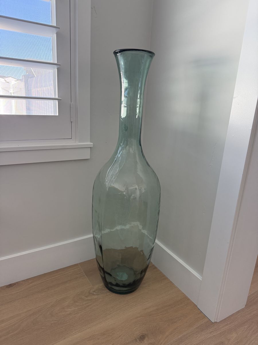 Large Glass Floor Vase
