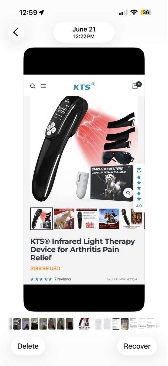 KTS Rechargeable Laser Therapy TENS Device - Multi-Intensity Pain Relief
