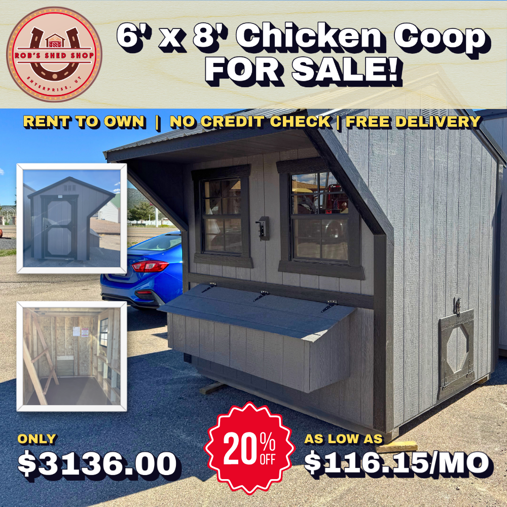 6x8 Chicken Coop – 20% OFF! Delivery Included + $116/mo RTO