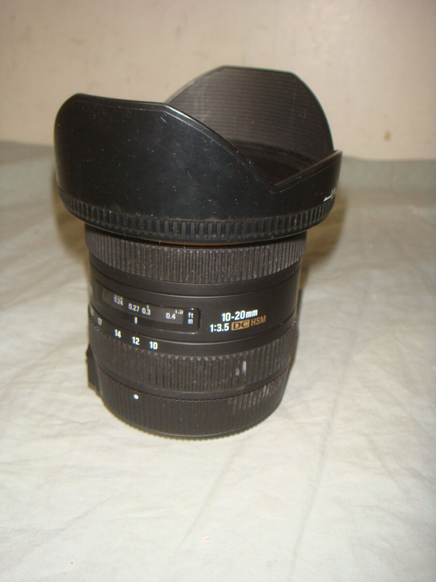 SIGMA 10-20mm F/4-5.6 EX DC HSM WIDE ANGLE ZOOM LENS WITH HOOD FOR NIKON