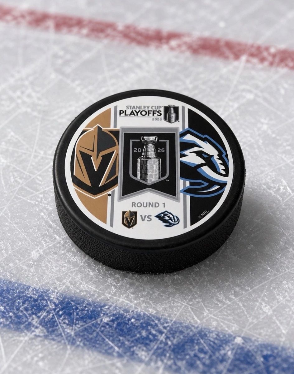 2026 VEGAS GOLDEN KNIGHTS VS UTAH MAMMOTH ROUND 1 GAME 1  MATCH UP PUCK