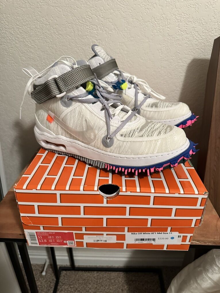 New Nike Air Force 1  Off White Mid Shoes