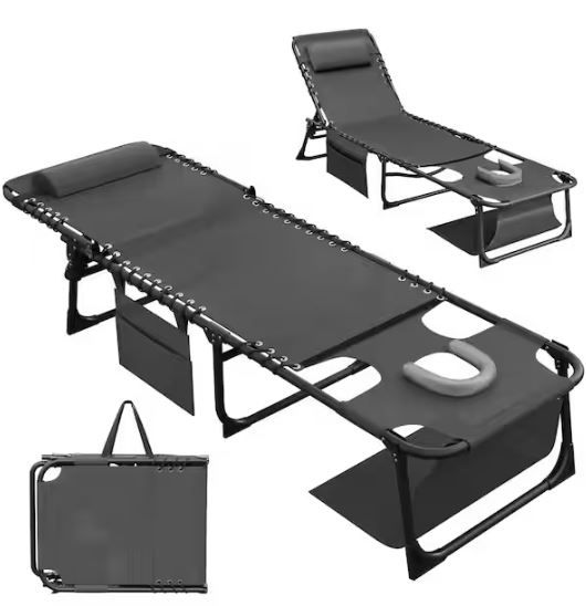 Folding Outdoor Chaise Lounge Chair New in Box