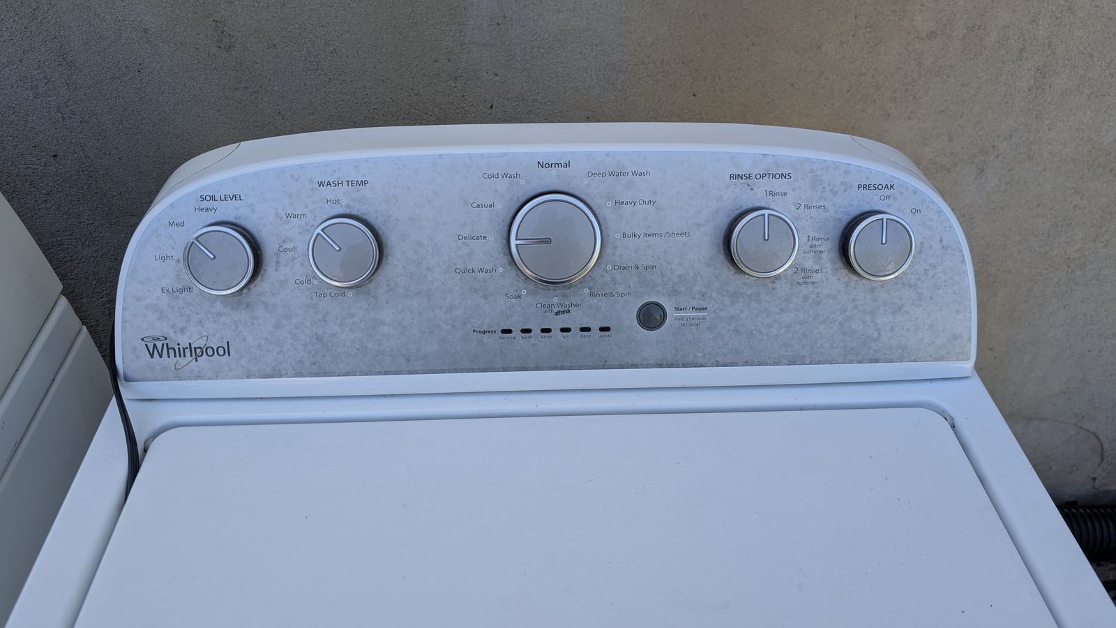 Whirpool washer and dryer