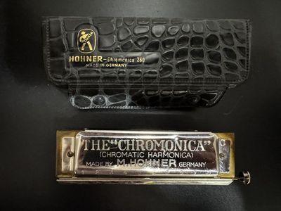 Hohner Chromonica 260 Chromatic Harmonica, M. Hohner Germany, Vintage, w/ Original Case