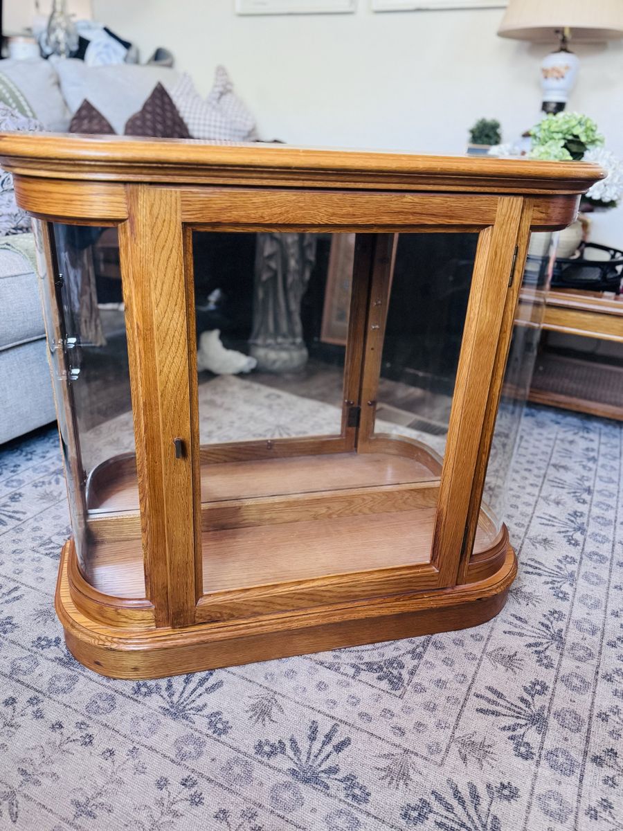 Vintage Curio Lighted Display Cabinet