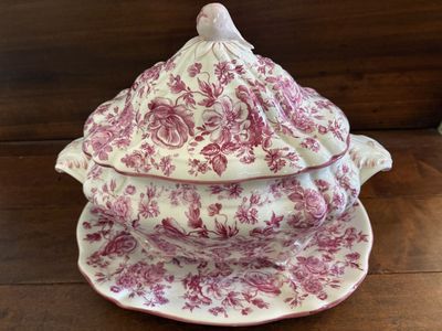 Midcentury Sicas Sesto Fior Italian Tureen w/ Underplate