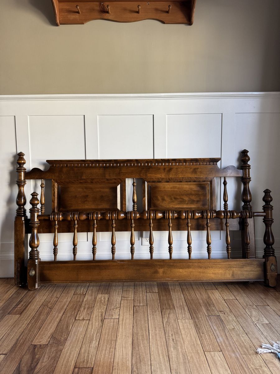 Ethan Allen Solid Wood Queen Bed- Headboard & Foot