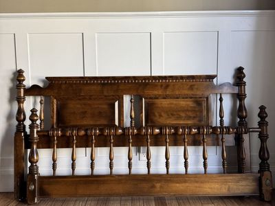 Ethan Allen Solid Wood Queen Bed- Headboard & Foot