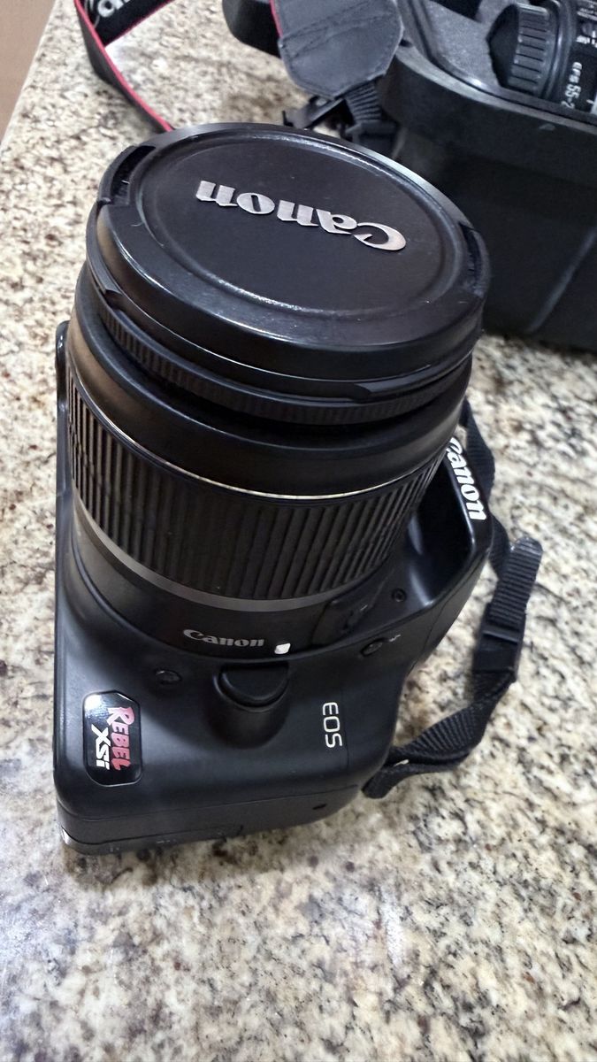 Canon EOS Rebel XSi 12MP DSLR Camera Body with EF-S 18-55mm & EF-S 55-250mm IS Lenses