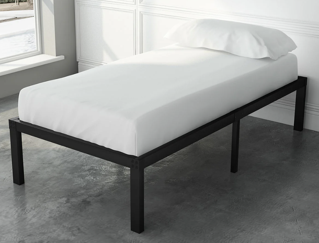 (2) XL Twin Beds. Steel Platform Frames, Mattresses, and Mattress pads $300