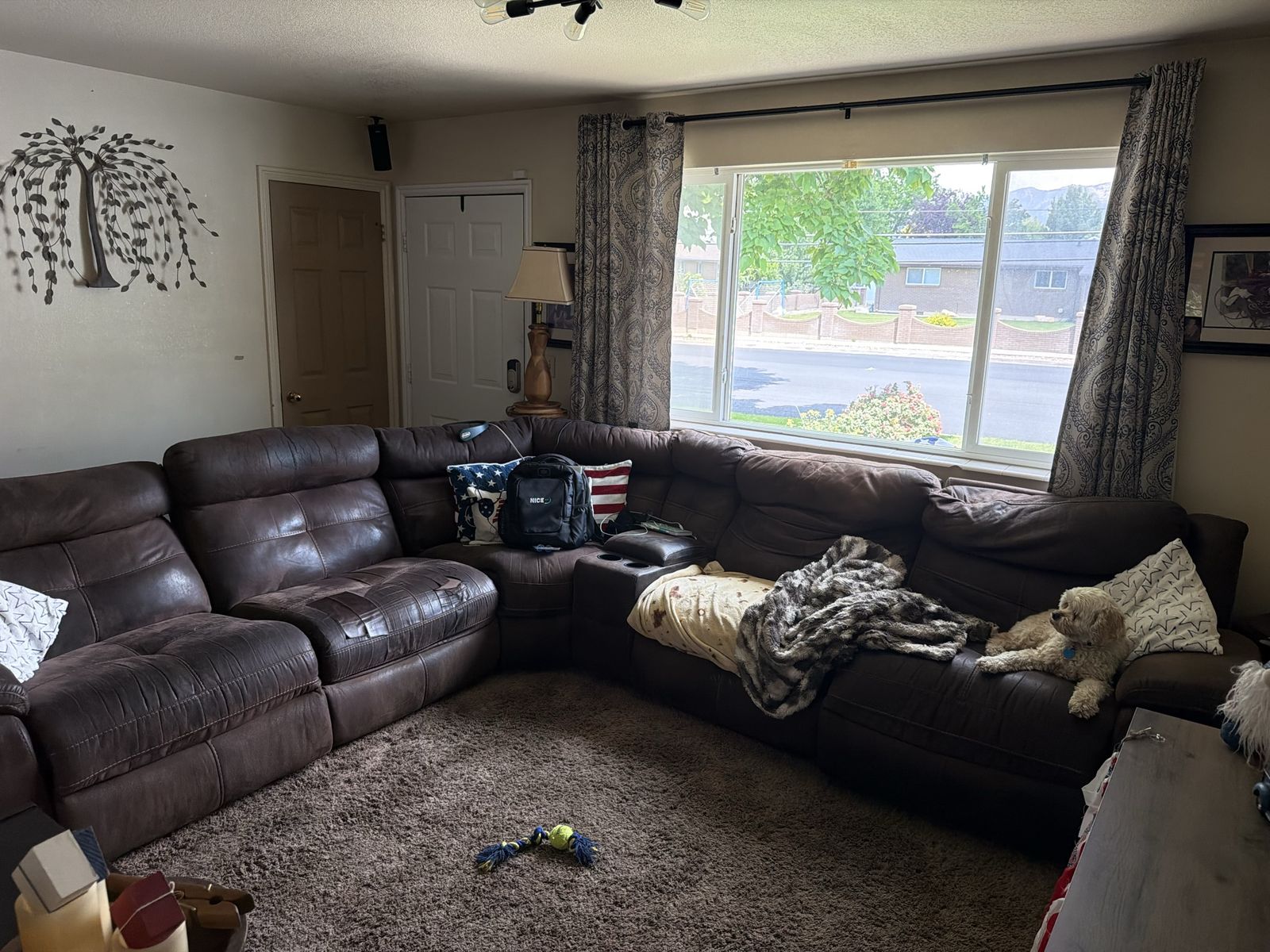 Large electric reclining couch