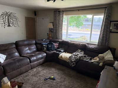 Large electric reclining couch