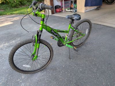 Avigo Revolution 24" Kids Mountain Bike - Green, Shimano Derailleur, hard tail