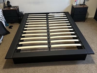 Queen Faux Leather Bed Base