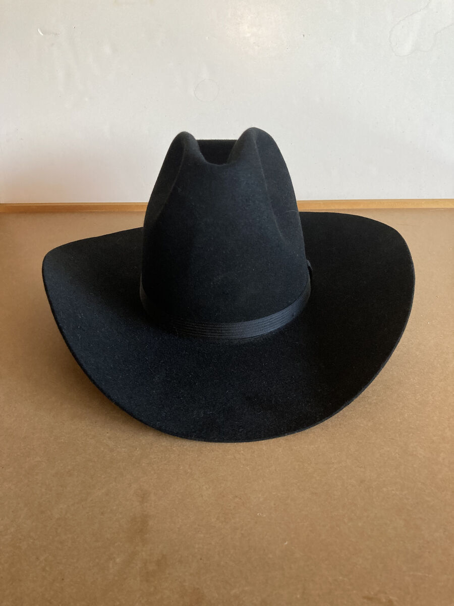 Black Resistol XXX Beaver Self Conforming Cowboy Hat Size 7 1/8  (see photos)