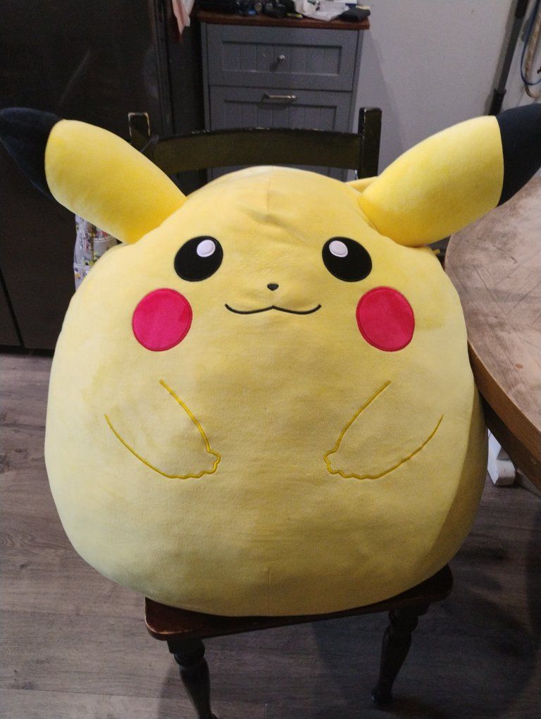 Jumbo Pikachu Squishmallow Stuffed Animal Plush Toy Large Yellow Pokemon Pillow