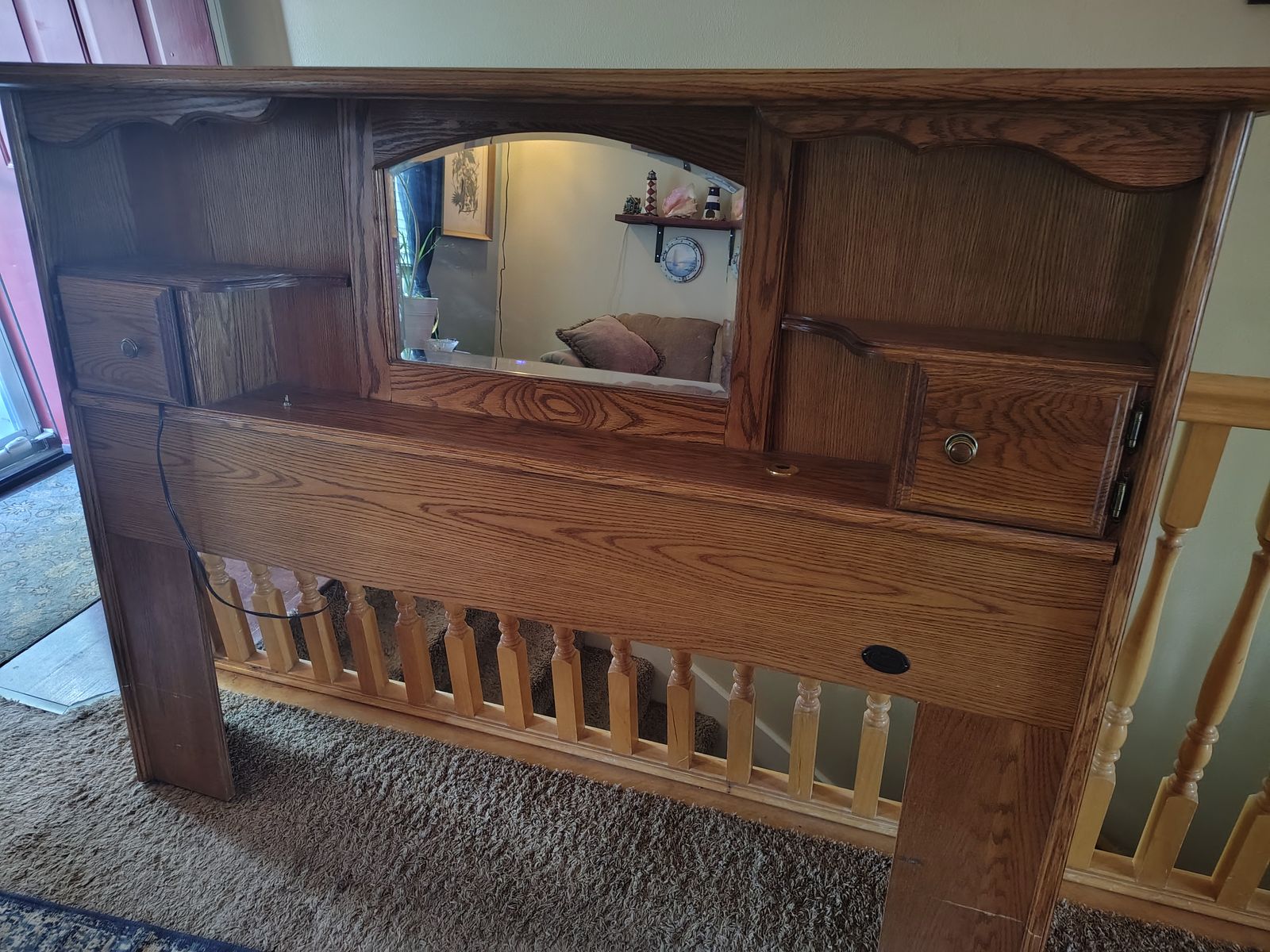 Solid Oak head board 
